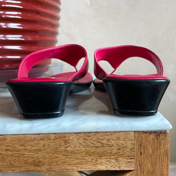 Talbots Red Leather Slide Sandals - Size 8.5 - Picture 8 of 13